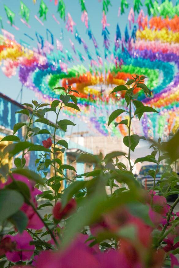 Bunte Strasse in Oaxaca Stadt