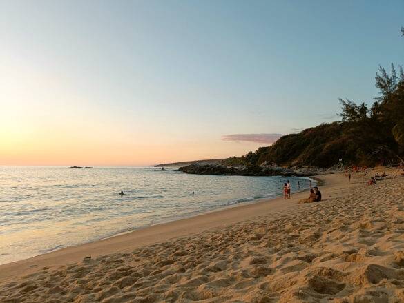 Playa Corall im Sonneuntergang