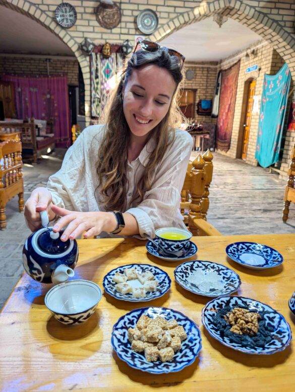 Tee Zeremonie in Usbekistan.